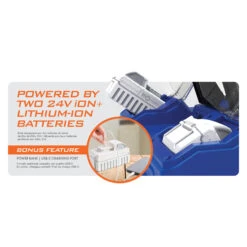 Snow Joe 24V-X2-SB22 48-Volt* MAX IONMAX Cordless Single-Stage Snow Blower Kit | 22-Inch | Brushless 1600W Motor | W/ 2 X 8.0-Ah High Performance Batteries + High Speed Dual Port Charger 18 Snow Joe 24V-X2-SB22 48-Volt* MAX IONMAX Cordless Single-Stage Snow Blower Kit | 22-Inch | Brushless 1600W Motor | W/ 2 X 8.0-Ah High Performance Batteries + High Speed Dual Port Charger -Lennox Bliss Store 24V X2 SB22 BatteryFeature