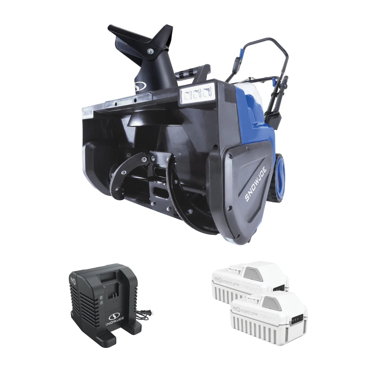 Snow Joe 24V-X2-SB22 48-Volt* MAX IONMAX Cordless Single-Stage Snow Blower Kit | 22-Inch | Brushless 1600W Motor | W/ 2 X 8.0-Ah High Performance Batteries + High Speed Dual Port Charger 4 Snow Joe 24V-X2-SB22 48-Volt* MAX IONMAX Cordless Single-Stage Snow Blower Kit | 22-Inch | Brushless 1600W Motor | W/ 2 X 8.0-Ah High Performance Batteries + High Speed Dual Port Charger - Image 2