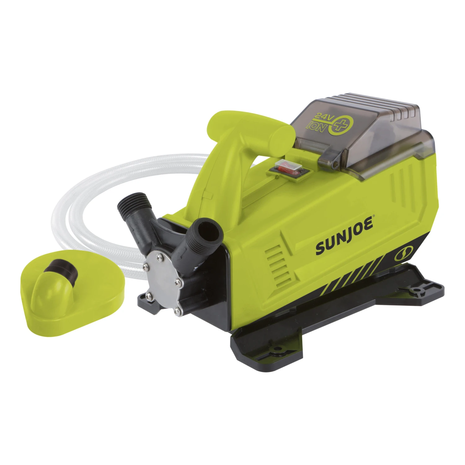Sun Joe 24V-XFP5-LTE 24-Volt* IONMAX Cordless Transfer Pump Kit | 5.0-GPM | 13-Ft Suction Lift | 52-Ft Head Height | W/ 2.0-Ah Battery + Charger 5 Sun Joe 24V-XFP5-LTE 24-Volt* IONMAX Cordless Transfer Pump Kit | 5.0-GPM | 13-Ft Suction Lift | 52-Ft Head Height | W/ 2.0-Ah Battery + Charger - Image 3
