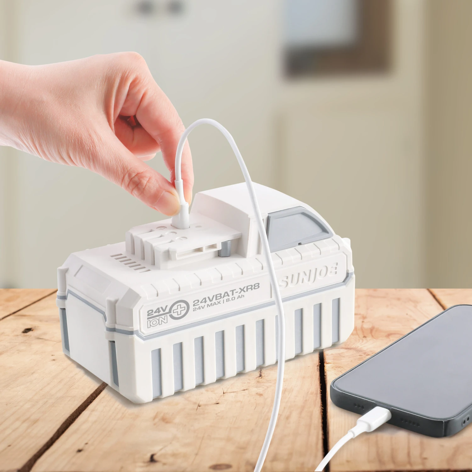 Snow Joe 24V-X2-SB22 48-Volt* MAX IONMAX Cordless Single-Stage Snow Blower Kit | 22-Inch | Brushless 1600W Motor | W/ 2 X 8.0-Ah High Performance Batteries + High Speed Dual Port Charger 9 Snow Joe 24V-X2-SB22 48-Volt* MAX IONMAX Cordless Single-Stage Snow Blower Kit | 22-Inch | Brushless 1600W Motor | W/ 2 X 8.0-Ah High Performance Batteries + High Speed Dual Port Charger - Image 7