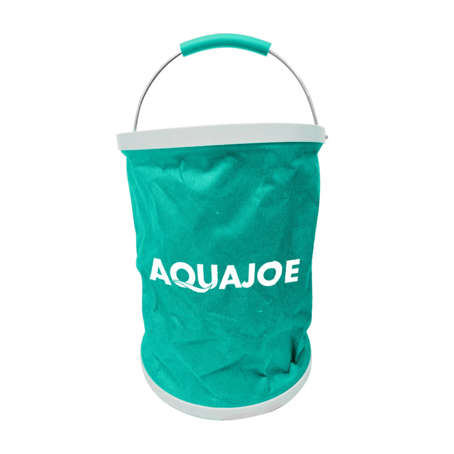 Aqua Joe AJ-FB3-TRQ Portable Folding Buckets | Set Of 3 | 3.4 Gallon (Turquoise) 4 Aqua Joe AJ-FB3-TRQ Portable Folding Buckets | Set Of 3 | 3.4 Gallon (Turquoise) - Image 2