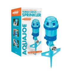 Aqua Joe AJ-ISGD Turbo Drive 360° Sprinkler | Indestructible Zinc | 6 Spray Patterns | 5,300 Sq. Ft. Max Coverage