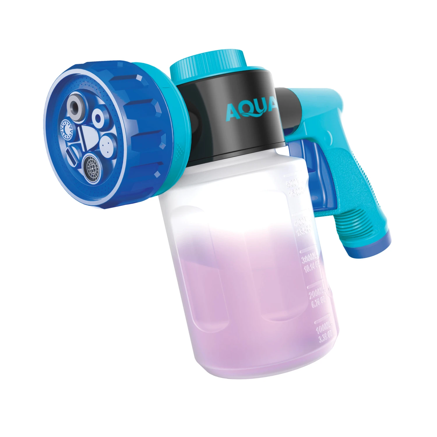 Aqua Joe AJ-MSG-TND Hose-Powered Multi Spray Gun W/ Quick Change Soap To Water Dial | 7 Spray Patterns | Holds Up To 17 Fl Oz 4 Aqua Joe AJ-MSG-TND Hose-Powered Multi Spray Gun W/ Quick Change Soap To Water Dial | 7 Spray Patterns | Holds Up To 17 Fl Oz - Image 2