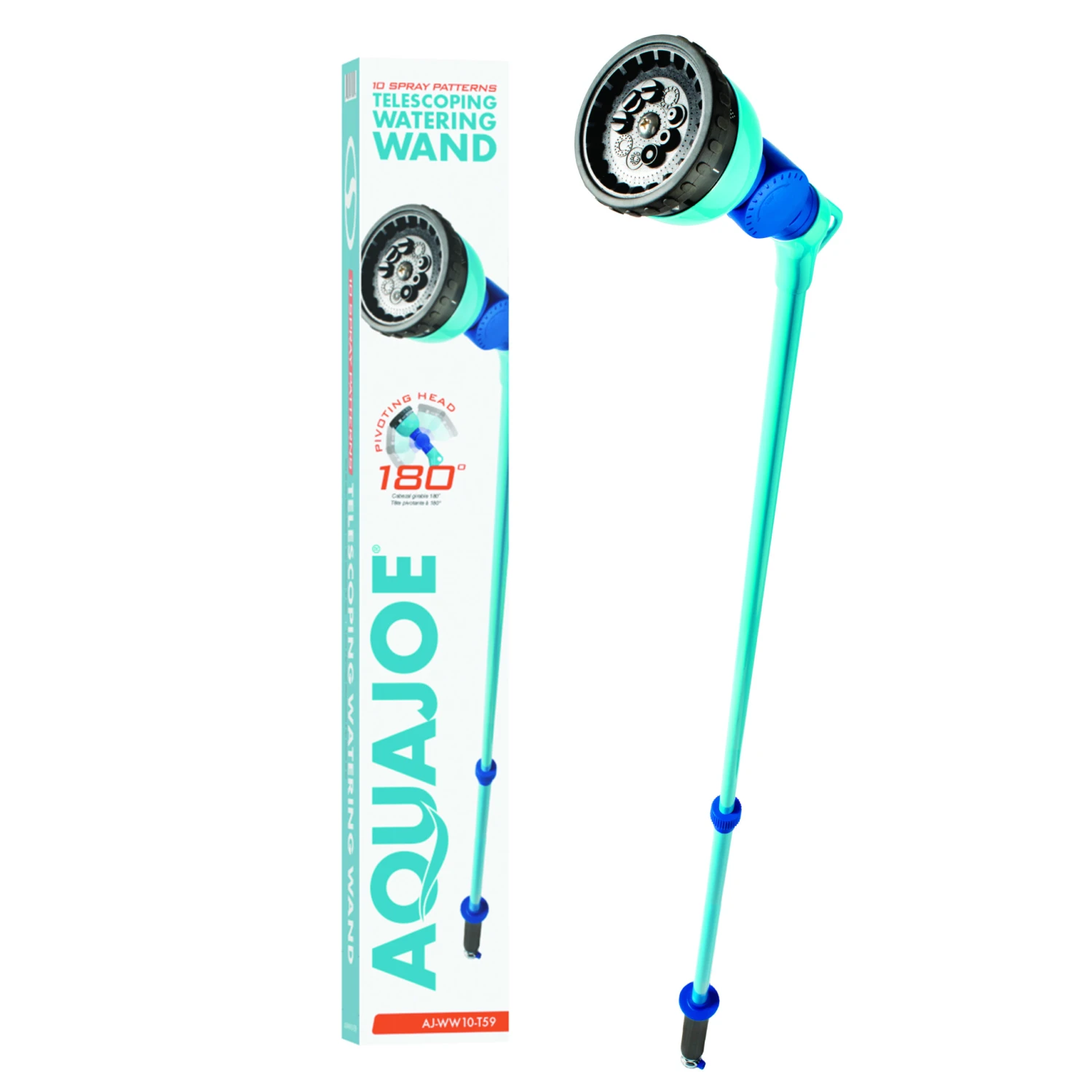 Aqua Joe AJ-WW10-T59 Telescoping Watering Wand | Extends 36" - 53" | 10 Spray Patterns 3 Aqua Joe AJ-WW10-T59 Telescoping Watering Wand | Extends 36" - 53" | 10 Spray Patterns