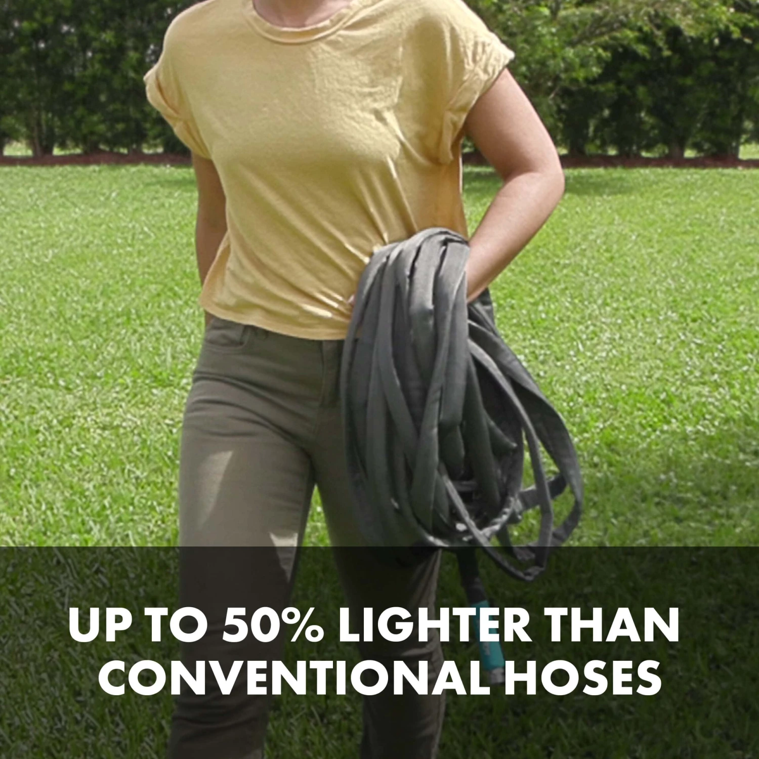 Aqua Joe AJFJH25-58-PRO Ultra Flexible Kink Free Fiberjacket Garden Hose | 25-Foot | Metal Fittings 6 Aqua Joe AJFJH25-58-PRO Ultra Flexible Kink Free Fiberjacket Garden Hose | 25-Foot | Metal Fittings - Image 5