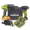 Sun Joe Cordless Drill + High-Volume Inflator Bundle -Lennox Bliss Store BDL A0050
