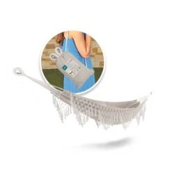 Bliss Hammocks BH-400WFRCA Brazilian Style Hammock In A Bag W/ Fringe & Hanging Hardware | 40-in. Wide | 250 Lb. Capacity
