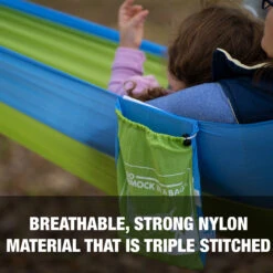 Bliss Hammocks BH-406XLS-N-MM Hammock In A Bag W/ Mosquito Net & Adjustable Tree Straps | 54-in. Wide | Weather & UV Resistant | 350 Lb. Capacity (Mermaid) 20 Bliss Hammocks BH-406XLS-N-MM Hammock In A Bag W/ Mosquito Net & Adjustable Tree Straps | 54-in. Wide | Weather & UV Resistant | 350 Lb. Capacity (Mermaid) -Lennox Bliss Store BH 406XL N MMImage02