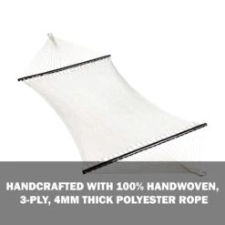 Bliss Hammocks BH-415 Weekender Deluxe 2-Person Hammock W/ Spreader Bars & Hanging Hardware | 55-in. Wide | 450 Lb. Capacity -Lennox Bliss Store BH 415 Image6044PDP