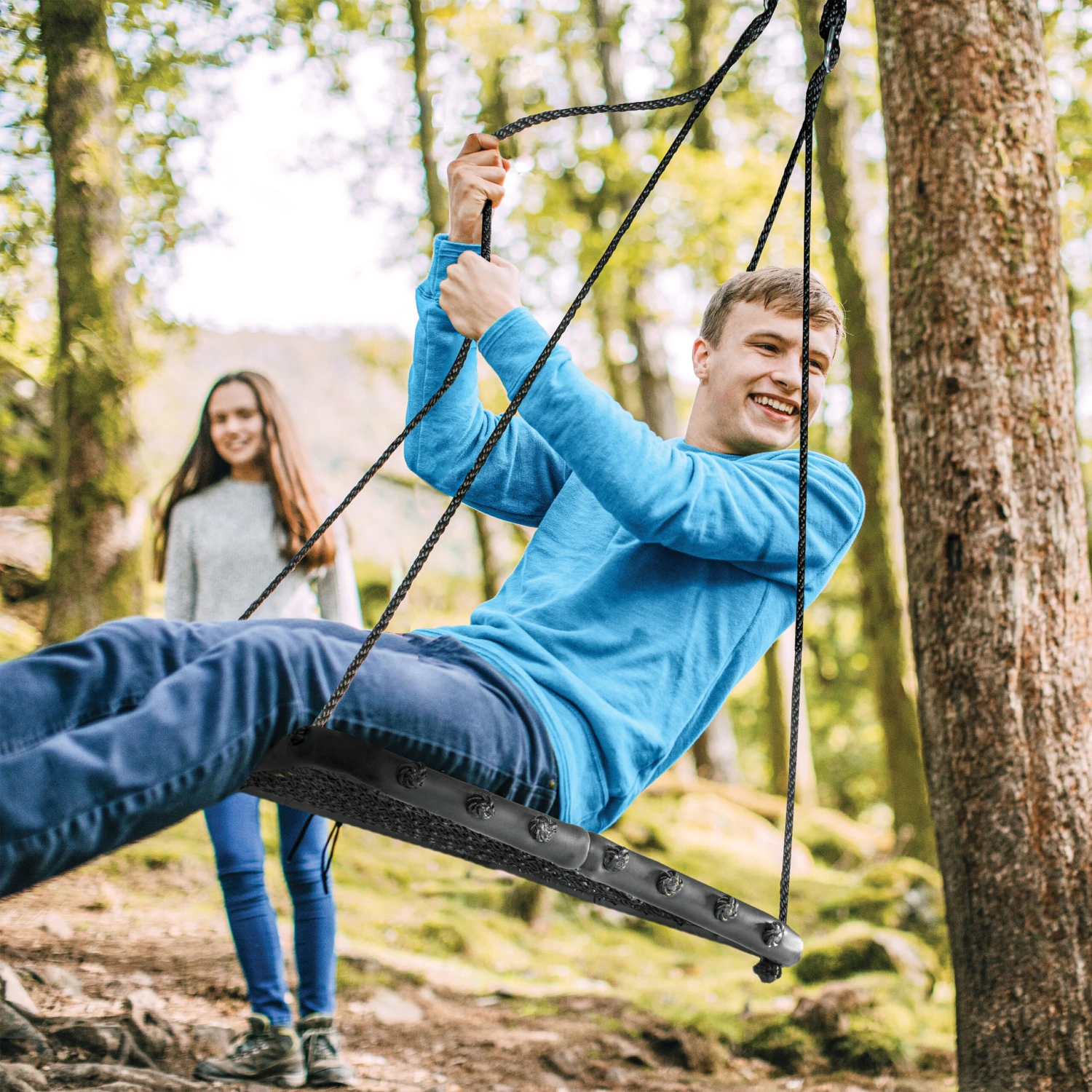 Bliss Outdoors BH-993CA Rectangular Tree Glider W/ Hanging Rope Kit | Collapsible Steel Frame | 400 Lb. Capacity 4 Bliss Outdoors BH-993CA Rectangular Tree Glider W/ Hanging Rope Kit | Collapsible Steel Frame | 400 Lb. Capacity - Image 2