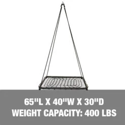 Bliss Outdoors BH-993CA Rectangular Tree Glider W/ Hanging Rope Kit | Collapsible Steel Frame | 400 Lb. Capacity 11 Bliss Outdoors BH-993CA Rectangular Tree Glider W/ Hanging Rope Kit | Collapsible Steel Frame | 400 Lb. Capacity -Lennox Bliss Store BH 993 PDPImage1