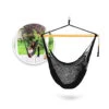 Bliss Hammocks BHC-412BLK Island Rope Hammock Chair W/ Spreader Bar & Hanging Hardware | 40-in. Wide | 265 Lb. Capacity (Black) 2 Bliss Hammocks BHC-412BLK Island Rope Hammock Chair W/ Spreader Bar & Hanging Hardware | 40-in. Wide | 265 Lb. Capacity (Black) -Lennox Bliss Store BHC 412BLK Hero Image01 3000x3000
