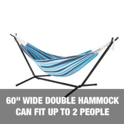 Bliss Hammocks BHST-401-NS Hammock & Built-in Stand W/ Carrying Case & Hanging Hardware | 60-in. Wide | 400 Lb. Capacity (Nautical Stripe) 10 Bliss Hammocks BHST-401-NS Hammock & Built-in Stand W/ Carrying Case & Hanging Hardware | 60-in. Wide | 400 Lb. Capacity (Nautical Stripe) -Lennox Bliss Store BHST 401 NS Image011