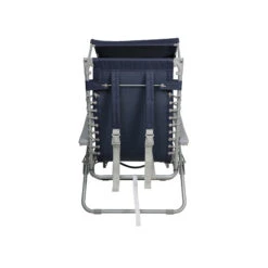 Bliss Hammocks GBC-026-NVY Gravity Free Beach Chair W/ Pillow & Canopy | 26-in. Wide | Weather & Rust Resistant | 300 Lb. Capacity (Navy) -Lennox Bliss Store GBC 026 NVY Image3335