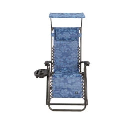 Bliss Hammocks GFC-465BF Gravity Free Chair W/ Canopy, Pillow, & Drink Tray | 26-in. Wide | Weather & Rust Resistant | 300 Lb. Capacity -Lennox Bliss Store GFC 465BF Image01