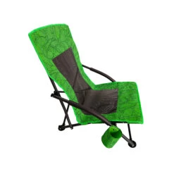 Bliss Hammocks BBC-353-GBL Collapsible Beach Chair W/ Cup Holder | Storage Bag Included | 275 Lb. Capacity (Green Banana Leaves) 22 Bliss Hammocks BBC-353-GBL Collapsible Beach Chair W/ Cup Holder | Storage Bag Included | 275 Lb. Capacity (Green Banana Leaves) -Lennox Bliss Store SIDE