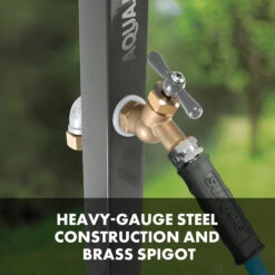 Aqua Joe SJ-SHSBB3LIH Garden Hose Stand With Brass Faucet W/ 3 Ft Lead In Hose 17 Aqua Joe SJ-SHSBB3LIH Garden Hose Stand With Brass Faucet W/ 3 Ft Lead In Hose -Lennox Bliss Store SJ SHSBB3LIH PDP Image04