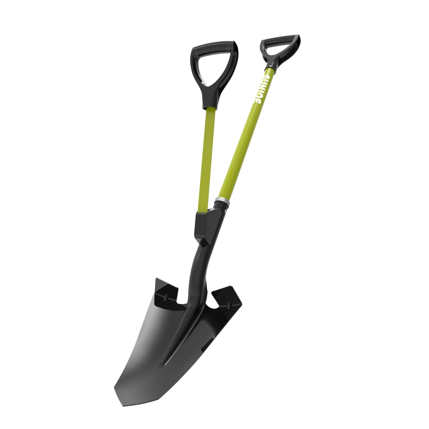 Sun Joe SJ-SHLV07 Shovelution Strain-Reducing Spear Head Digging Garden Shovel | Patented Shovelution Auxiliary Handle | 9-in Steel Head (Green) 4 Sun Joe SJ-SHLV07 Shovelution Strain-Reducing Spear Head Digging Garden Shovel | Patented Shovelution Auxiliary Handle | 9-in Steel Head (Green) - Image 2