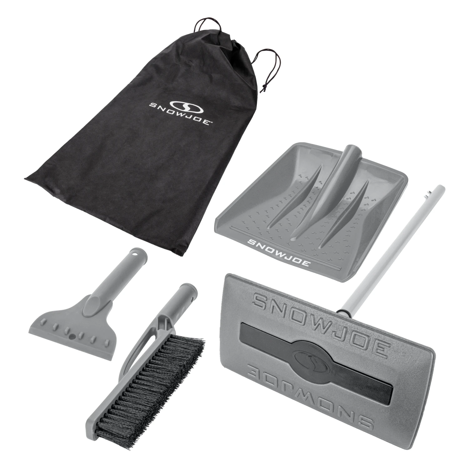 Snow Joe SJBLZD-4IN1-GRY Multi-Purpose Auto Snow Tool Kit | W/ Storage Bag | Snow Broom, Brush, Shovel, Scraper (Gray) 3 Snow Joe SJBLZD-4IN1-GRY Multi-Purpose Auto Snow Tool Kit | W/ Storage Bag | Snow Broom, Brush, Shovel, Scraper (Gray)