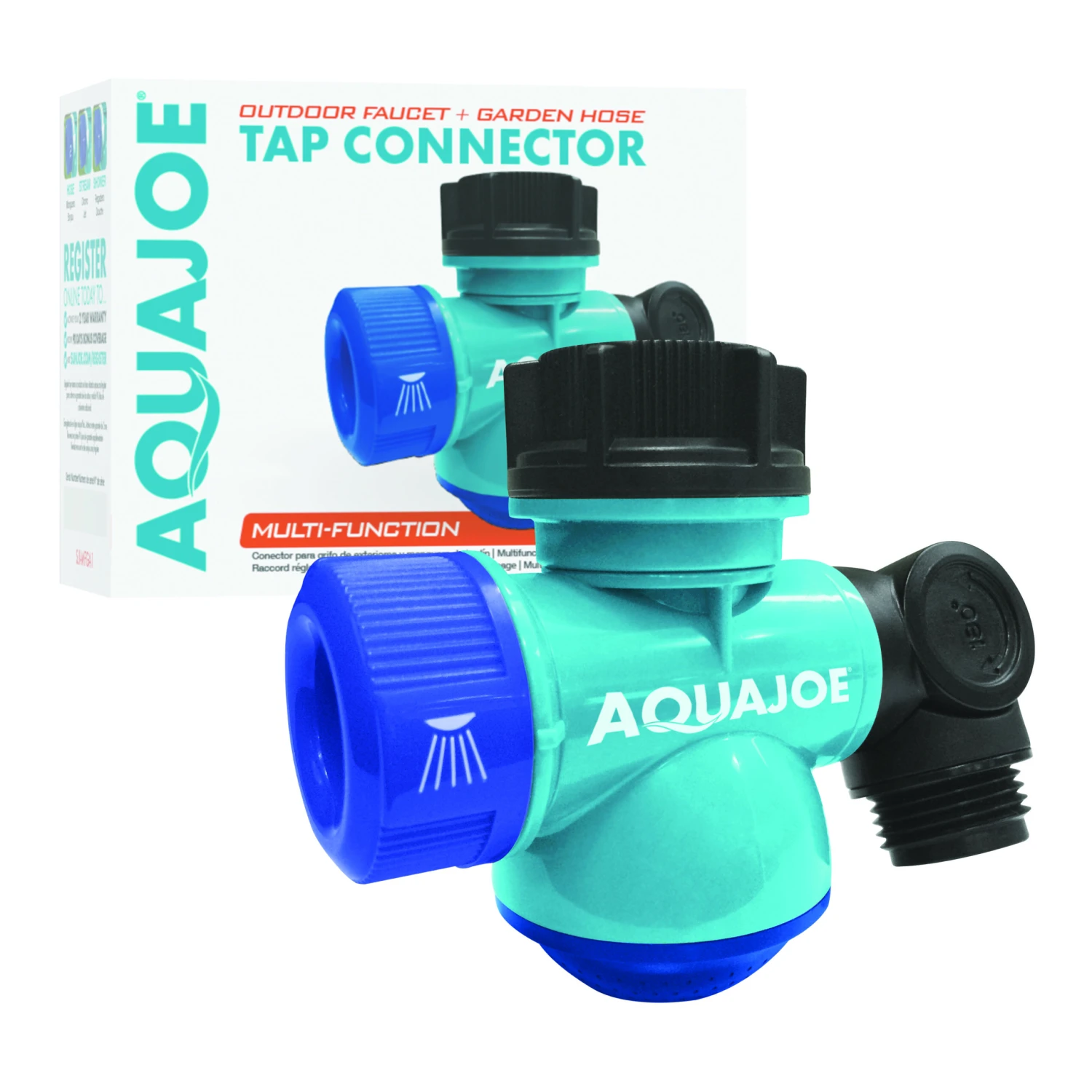Aqua Joe SJI-MFGA1 Multi-Function Outdoor Faucet And Garden Hose Tap Connector 4 Aqua Joe SJI-MFGA1 Multi-Function Outdoor Faucet And Garden Hose Tap Connector - Image 2