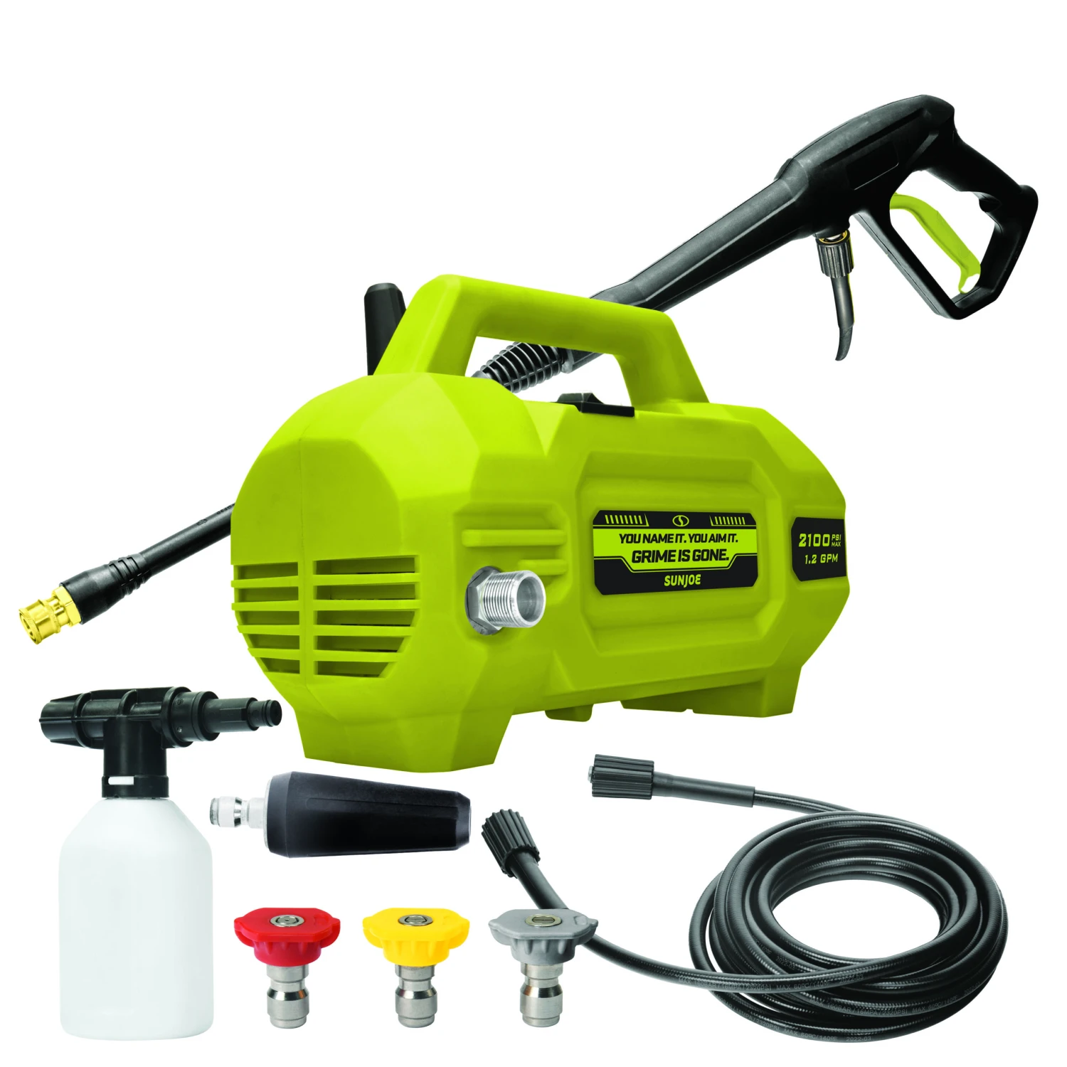 Sun Joe SPX2100HH-SJG Electric Handheld Pressure Washer W/ Foam Cannon And Nozzles | 13-Amp | Easy Carry Handle | Included Accessories 3 Sun Joe SPX2100HH-SJG Electric Handheld Pressure Washer W/ Foam Cannon And Nozzles | 13-Amp | Easy Carry Handle | Included Accessories - Image 2