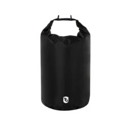 TrailGear TG-801-10BK Heavy-Duty Dry Bag | Roll-Top Closure Design | Lightweight W/ Shoulder Strap | 10 L (Black)