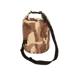 TrailGear TG-802-5-BR Heavy-Duty Camouflaged Dry Bag | Roll-Top Closure Design | Lightweight W/ Shoulder Strap | 5 L (Brown Camo)