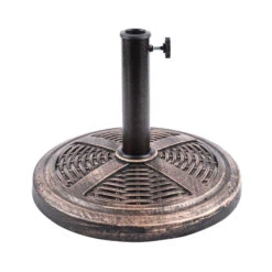 Bliss Outdoors UBS-032 Cast Resin Stone Umbrella Base | 17.5-inch | Weather & Wear-Resistant | 22 Lbs.