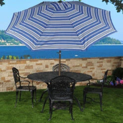 Bliss Outdoors UBS-062 Outdoor Umbrella Stand W/ Metro Pattern | Fits Umbrellas 1.5" Diameter | Weather Resistant | 32 Lbs. -Lennox Bliss Store UBS 252 Lifestyle 1 sm 42177