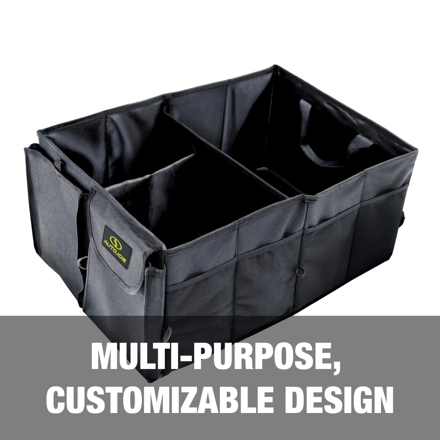 Auto Joe ATJ-CTSO-BLK Collapsible Auto Storage Organizer | W/ Anchor Straps And Toggle Fasteners For Hold Security | Adjustable Strap | Rip Resistant 5 Auto Joe ATJ-CTSO-BLK Collapsible Auto Storage Organizer | W/ Anchor Straps And Toggle Fasteners For Hold Security | Adjustable Strap | Rip Resistant - Image 3
