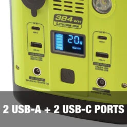 Sun Joe PPG400 384WH 6-Amp Portable Power Generator Station | W/ 1/110v 2.5-Amp Pure Sine AC Outlet, Wireless Charging, 1/5-V USB Type A, 2/5-V USB Type C, 1/10-Amp 12-V DC, LED Light, LCD Display 19 Sun Joe PPG400 384WH 6-Amp Portable Power Generator Station | W/ 1/110v 2.5-Amp Pure Sine AC Outlet, Wireless Charging, 1/5-V USB Type A, 2/5-V USB Type C, 1/10-Amp 12-V DC, LED Light, LCD Display -Lennox Bliss Store trwstrgbrstr